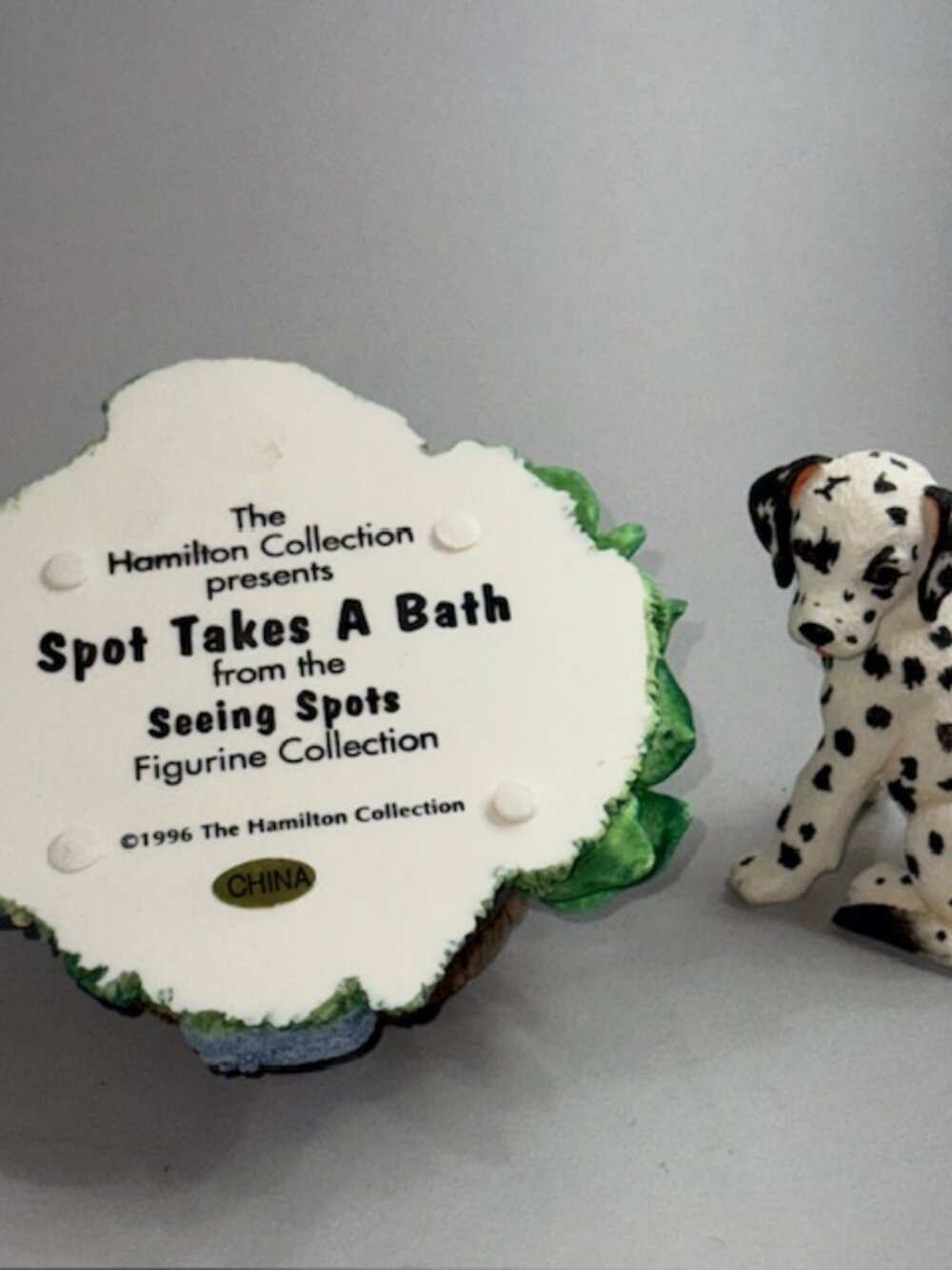 Vintage Dalmatian Figurine Hamilton Puppy Dog Anthropomorphic Spot Takes Bath - Picture 4 of 5